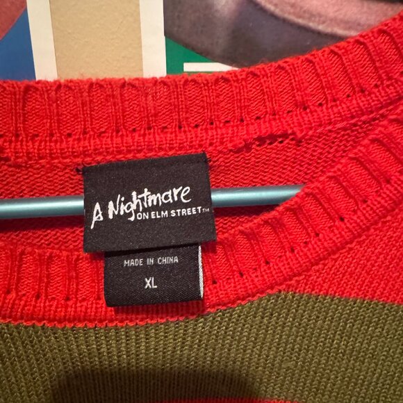 Vintage-Like Nightmare On Elm Street Freddy Krueger Sweater Hot Topic (Men's XL) - Picture 8 of 16